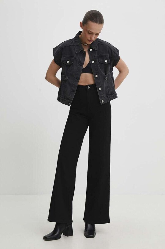Γιλέκο τζιν Answear.LAB mu8205.fh μαύρο WW24