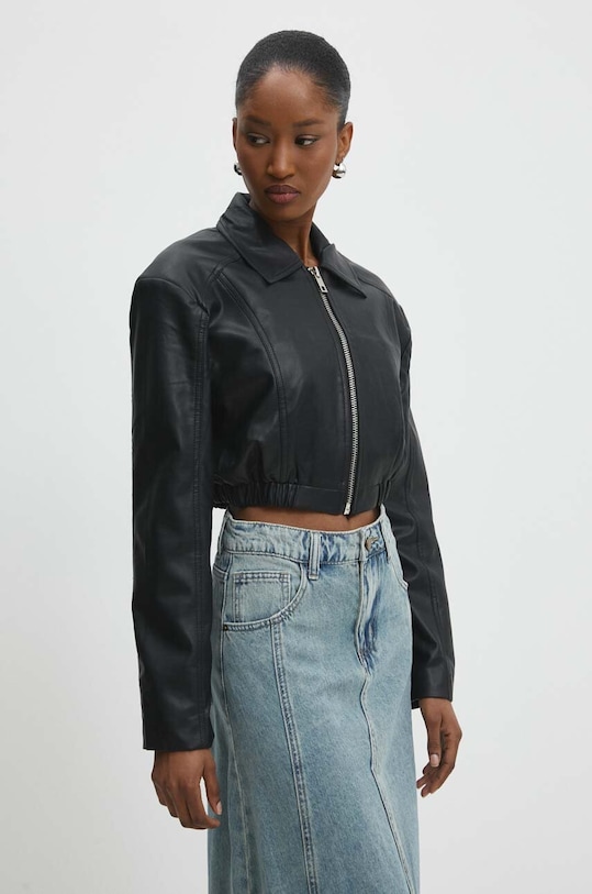 Answear Lab geaca cu captuseala negru 3456.ijs