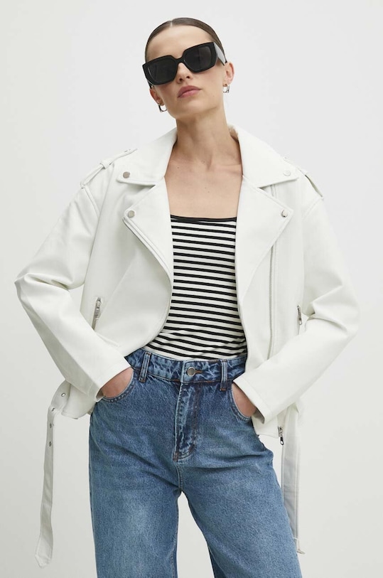 Answear Lab geaca ramones cu captuseala alb fl202181.fjs