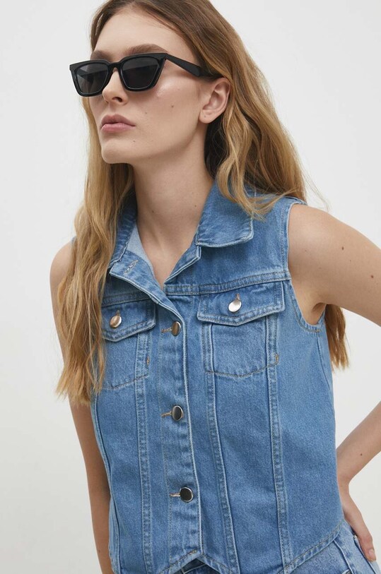 Answear Lab vesta de blugi albastru 6246.td