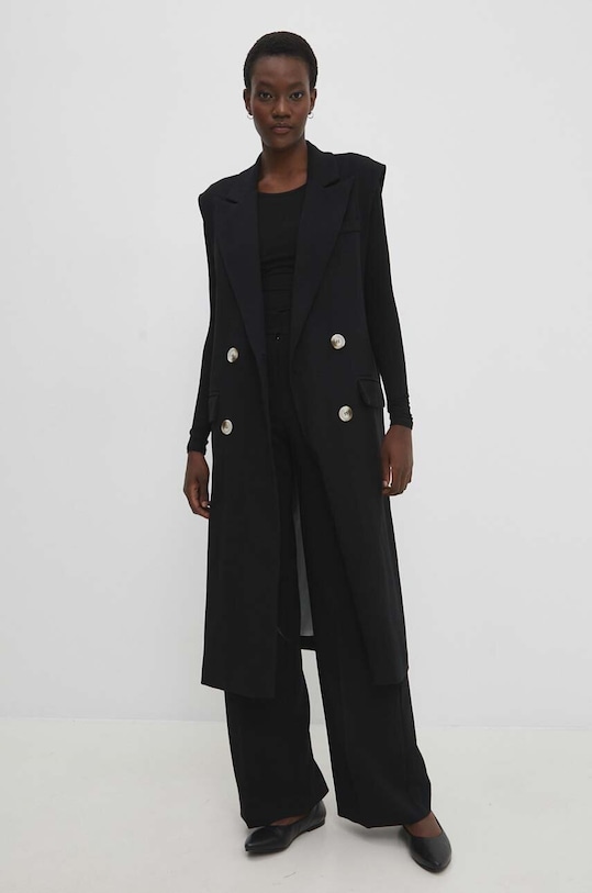 Answear Lab vesta cu captuseala negru LD0394.HWK