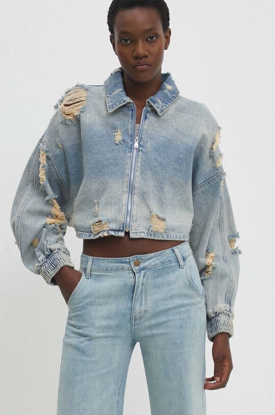 Answear Lab geacă din denim necaptusit albastru LM012.HWK