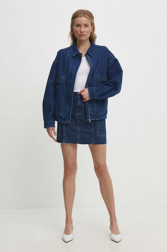 Answear Lab geacă din denim din bumbac 130703.td albastru WW24