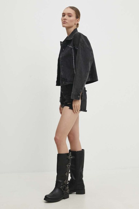Джинсова куртка Answear.LAB чорний 5760.td