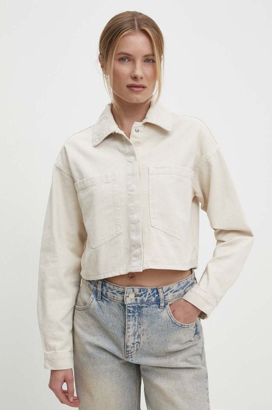 Answear Lab geacă din denim necaptusit bej bcj78.tjs
