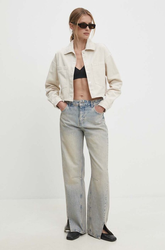 Answear Lab geacă din denim bcj78.tjs bej WW24