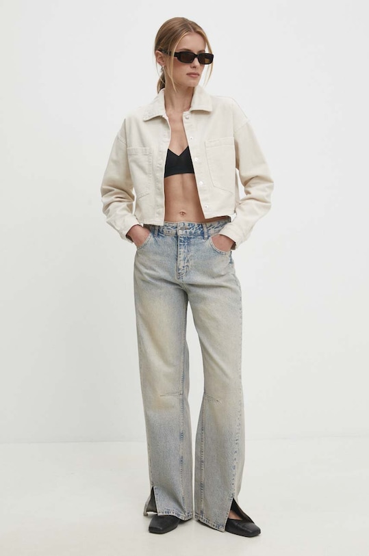 Answear Lab geacă din denim bcj78.tjs bej WW24