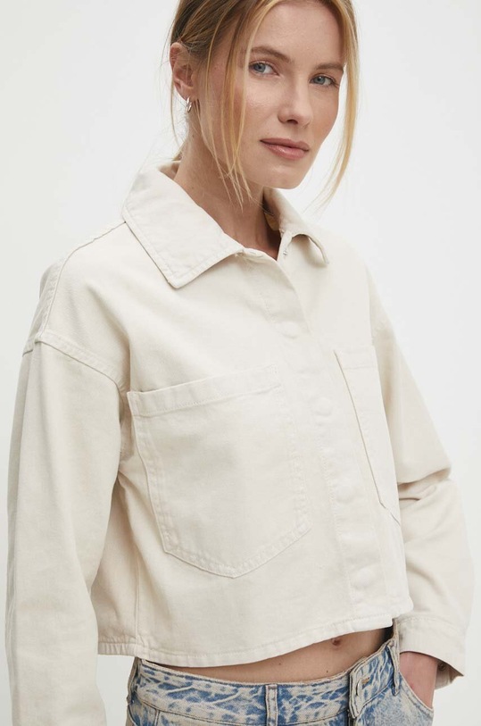 Answear Lab geacă din denim bej bcj78.tjs