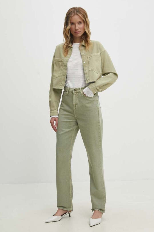 Answear Lab geacă din denim bcj78.tjs verde WW24