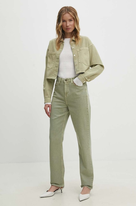 Džínová bunda Answear.LAB bcj78.tjs zelená WW24