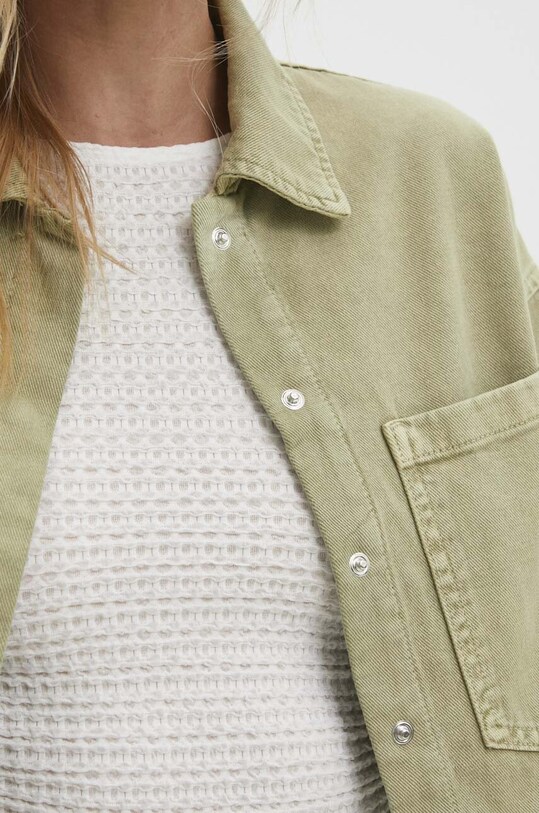 Answear Lab geacă din denim bcj78.tjs verde