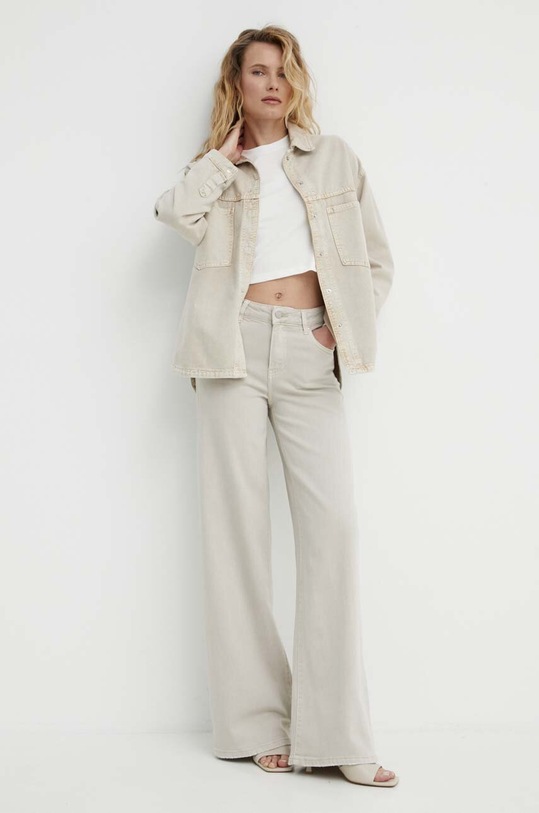 Answear Lab geacă din denim bcj77.tjs bej WW24