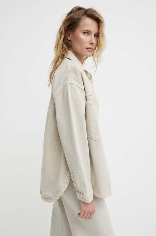 Answear Lab geacă din denim bej bcj77.tjs