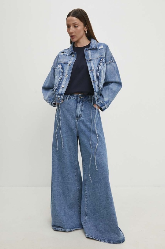 Odzież Answear.LAB kurtka jeansowa 5588.pjs niebieski