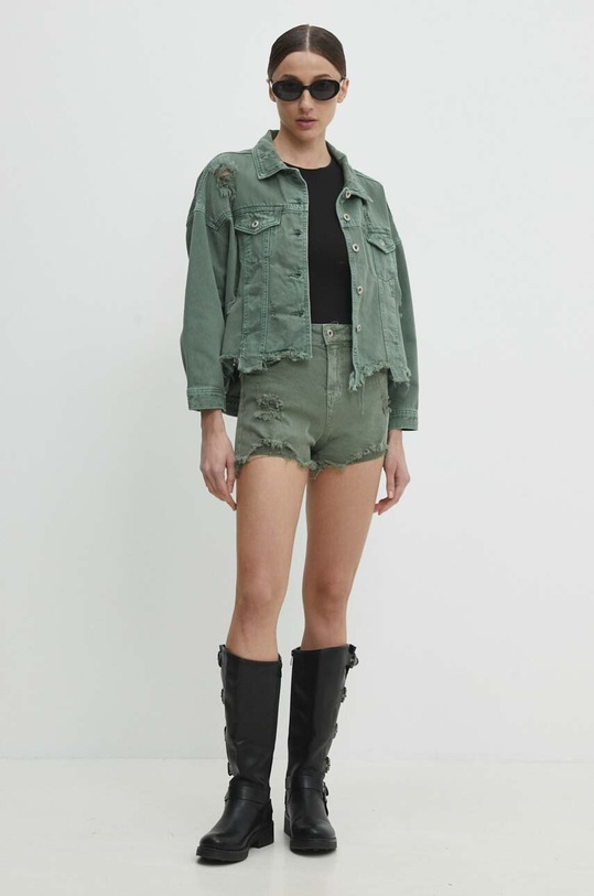 Answear Lab kurtka jeansowa 5519..pjs zielony WW24
