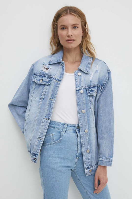 Answear Lab geacă din denim necaptusit albastru RD8085.HWK