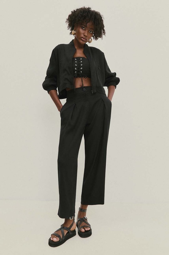 Ленено яке Answear Lab 19696.tjs черен WW24