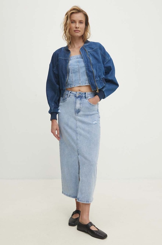 Answear Lab kurtka bomber jeansowa 23538.TJS niebieski WW24