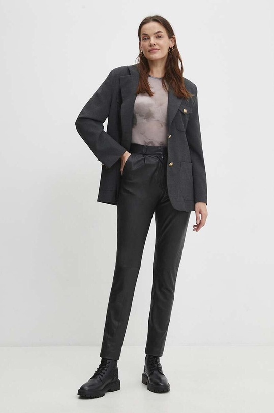 Suknjič Answear.LAB 5323.TKK siva WW24