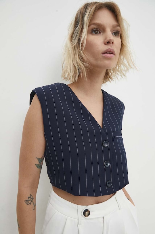 Безрукавка Answear.LAB з підкладкою темно-синій 23y14140.tdb