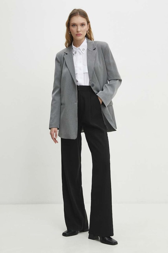 Answear Lab marynarka tkanina szary 5347.td