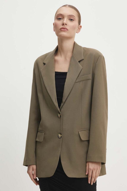 Answear.LAB marynarka tkanina zielony 5350.td