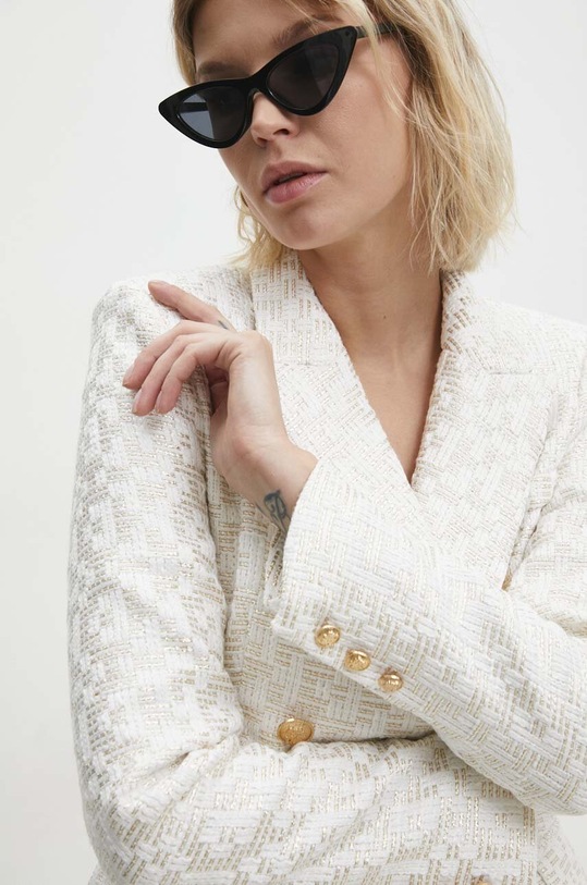 Answear Lab marynarka z wełną biały V2321X.HWK