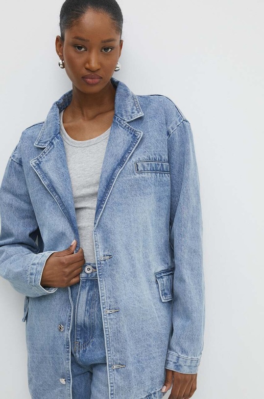Answear Lab marynarka jeansowa niebieski g612.IWK