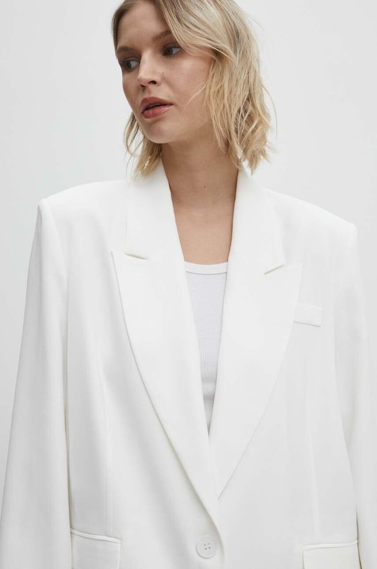 Answear Lab marynarka tkanina beżowy W24S.LF.130759.tjs