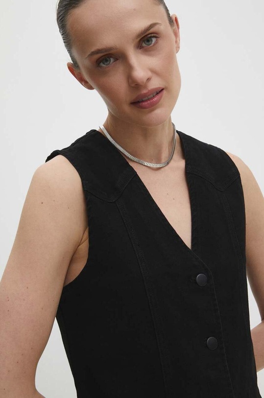 Γιλέκο τζιν Answear.LAB μαύρο rd8383.2.FKK