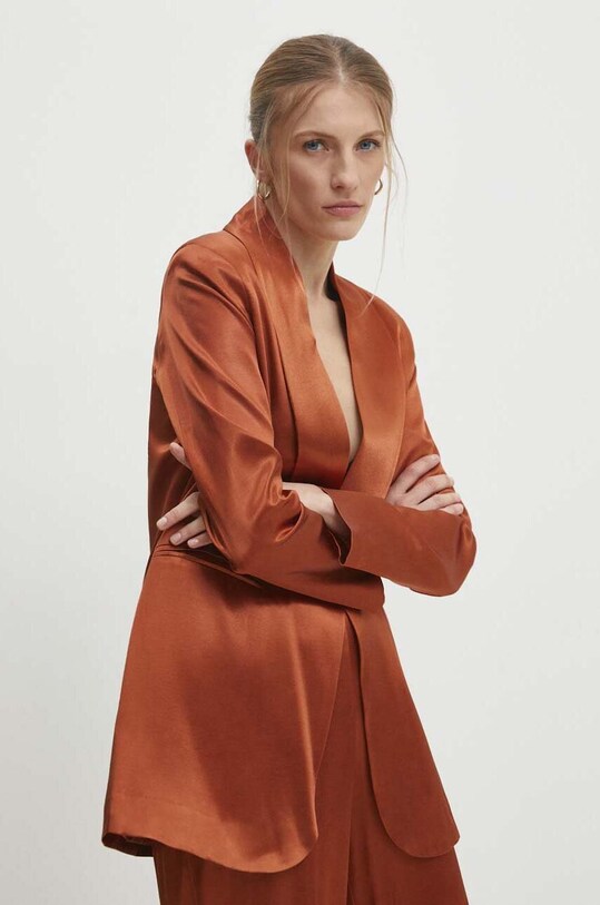 Answear Lab sacou cu captuseala burgundia 6540.td