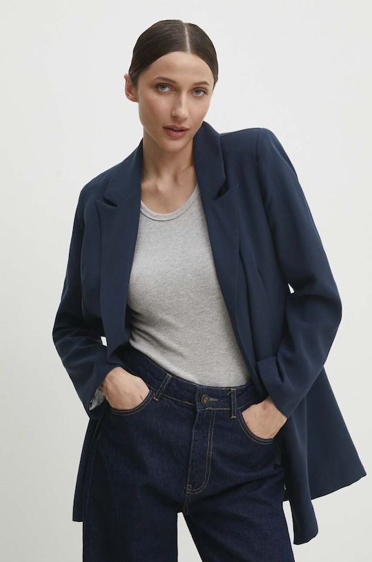 Пиджак Answear.LAB с подкладкой тёмно-синий sng.kzd04u.tjs