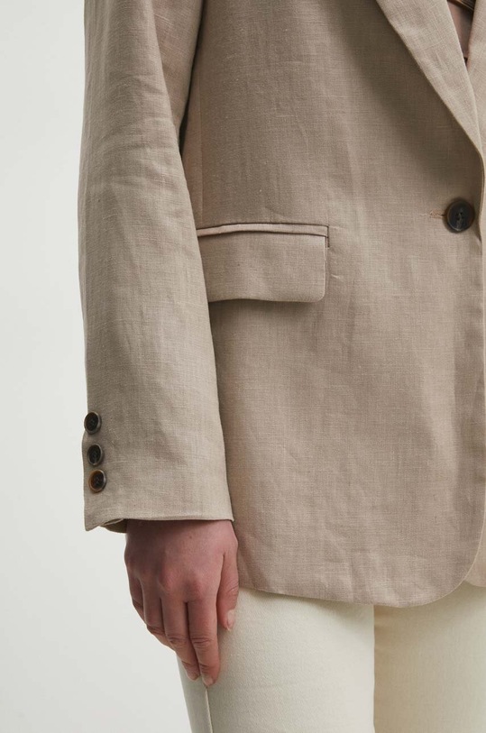 Answear Lab marynarka lniana v2419.fh beżowy