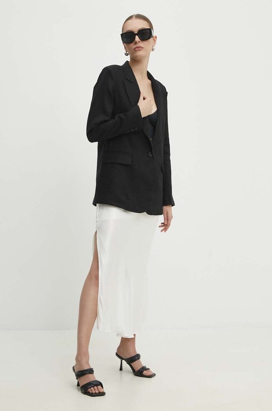 Answear Lab marynarka lniana v2419.fh czarny WW24