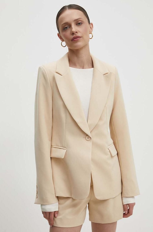 Answear.LAB marynarka tkanina beżowy v2215.fh
