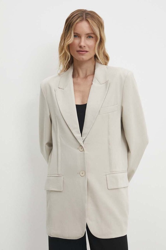 Answear Lab marynarka tkanina beżowy 2018.ijs