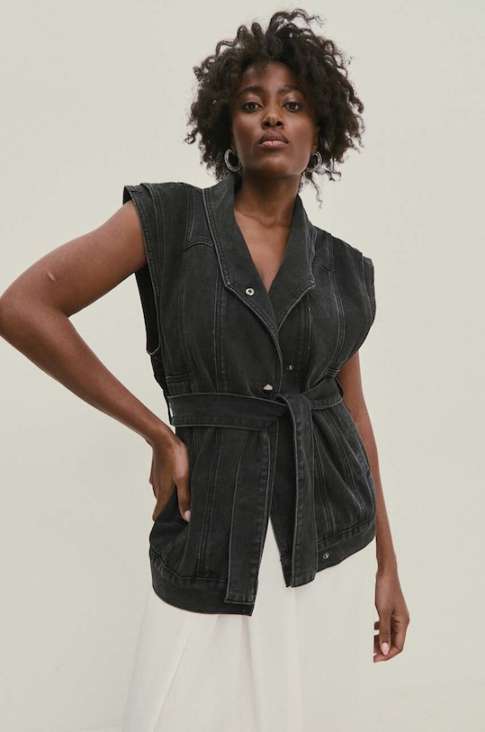 Γιλέκο τζιν Answear.LAB rd2371.2.fh μαύρο WW24