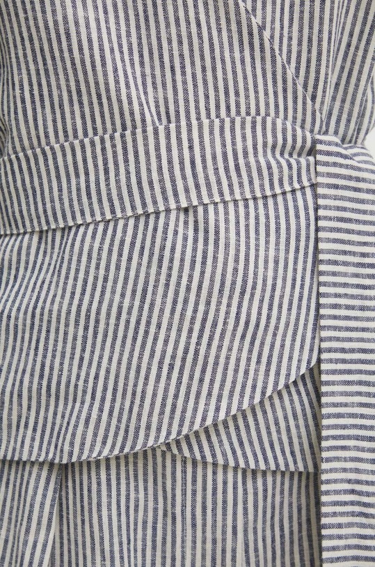 Lněná halenka Answear.LAB 92177.ih modrá