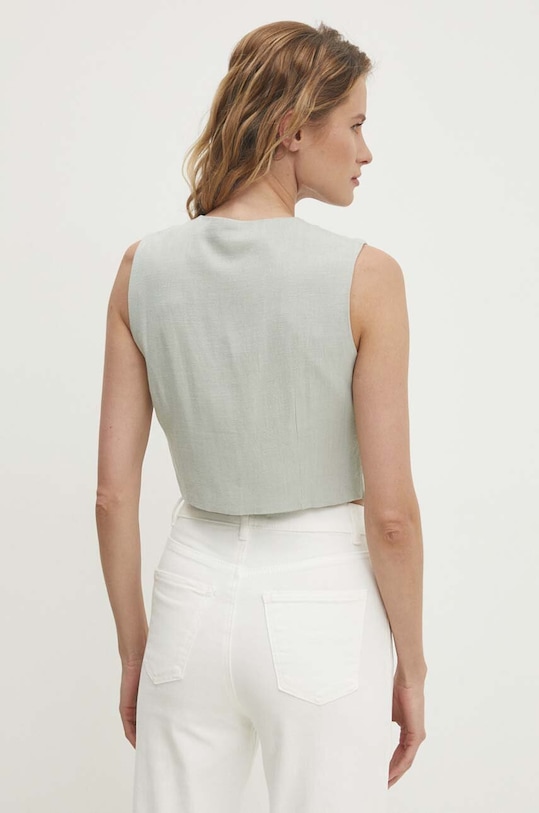 Oblečenie Vesta s prímesou ľanu Answear.LAB 353.HWK tyrkysová