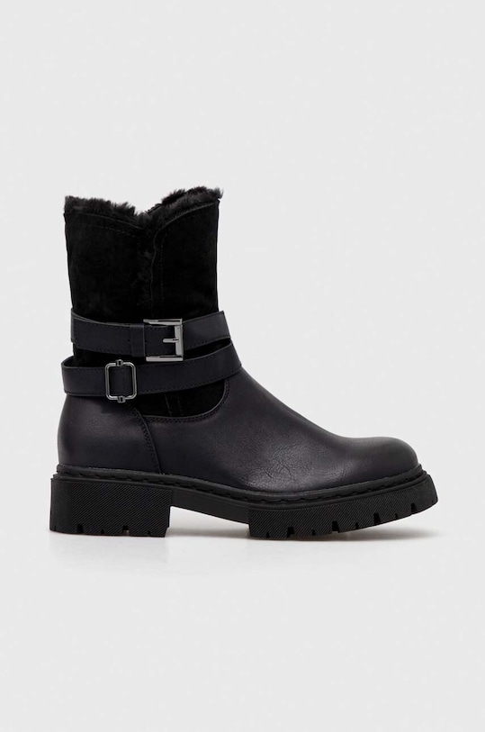 Answear.LAB botki tekstylny czarny F6150.HWK