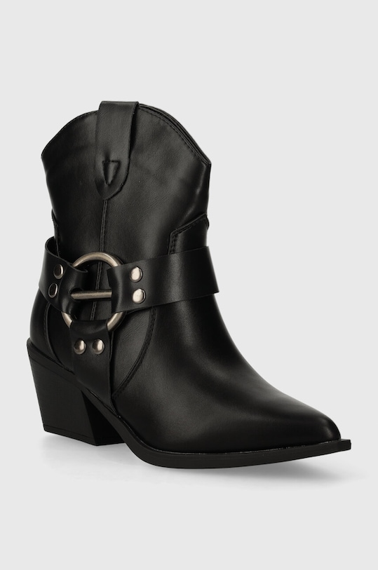 Kaubojske cipele Answear.LAB na patentni zatvarač crna a804.IWK