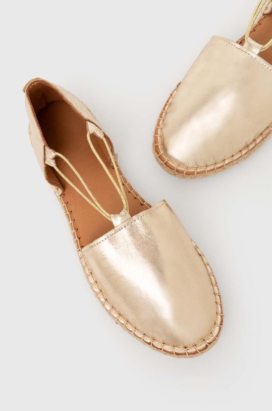 Answear Lab espadryle skórzane złoty 10153/Carla.HWK