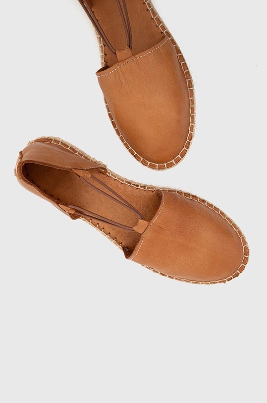 Answear Lab espadryle skórzane brązowy 10153/Carla.HWK