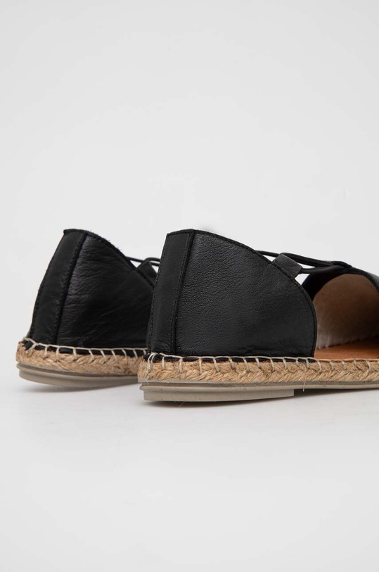 Answear Lab espadryle skórzane 10153/Carla.HWK czarny