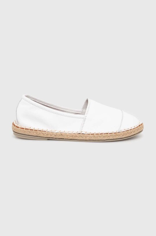 Answear Lab espadrile de piele piele alb Alba.HWK