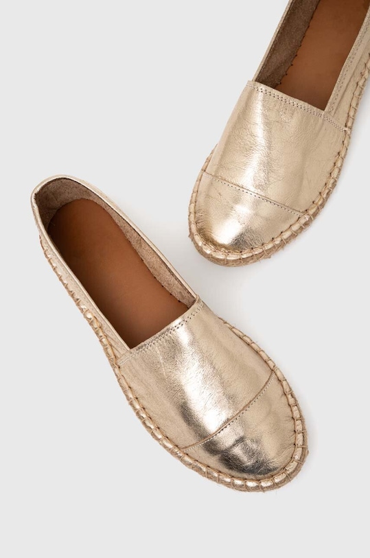 Kožené espadrilky Answear.LAB zlatá Alba.HWK