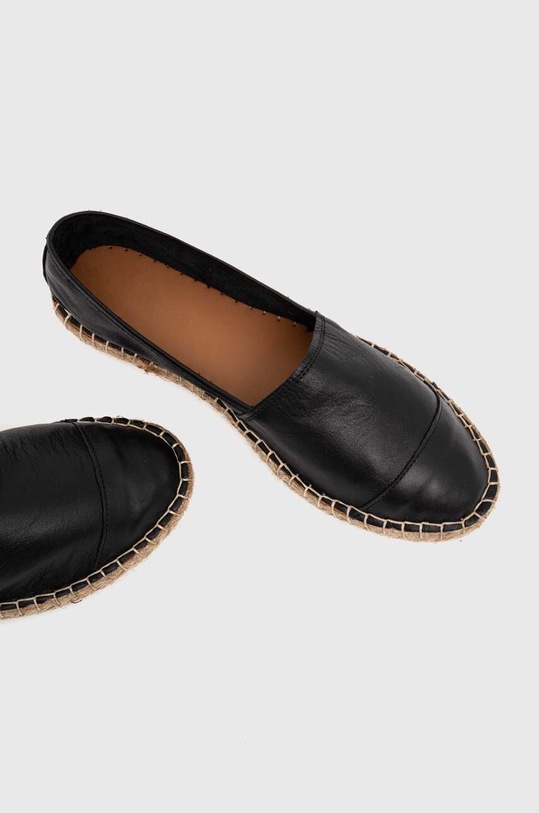 Answear.LAB bőr espadrilles fekete Alba.HWK