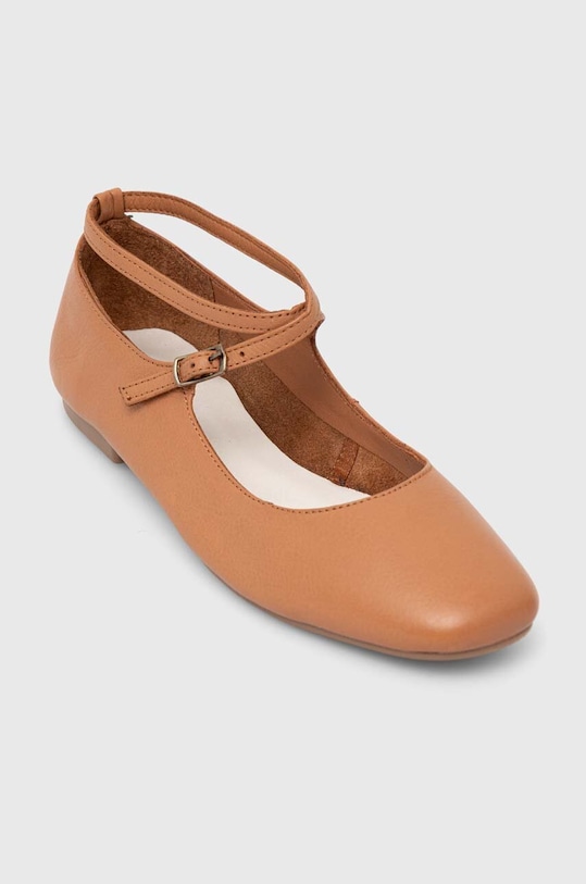 Answear Lab balerini de piele 24374.HWK maro WW24