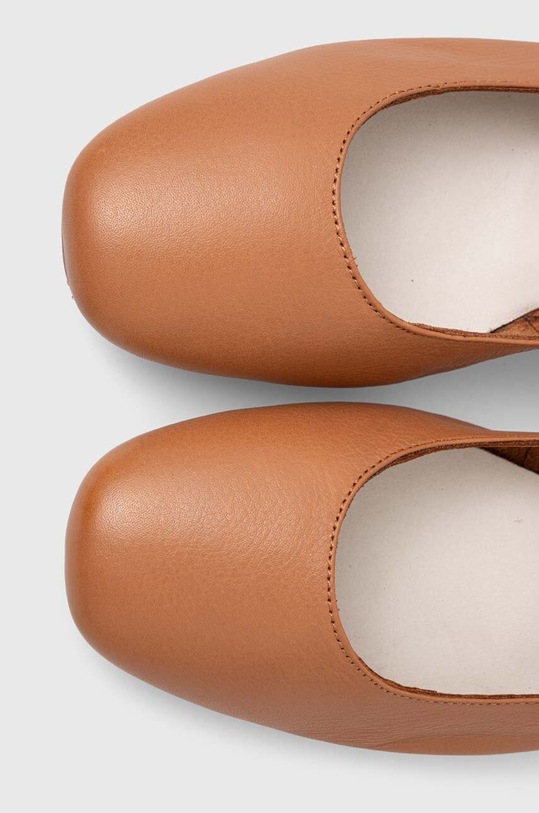 Answear Lab balerini de piele maro 24374.HWK