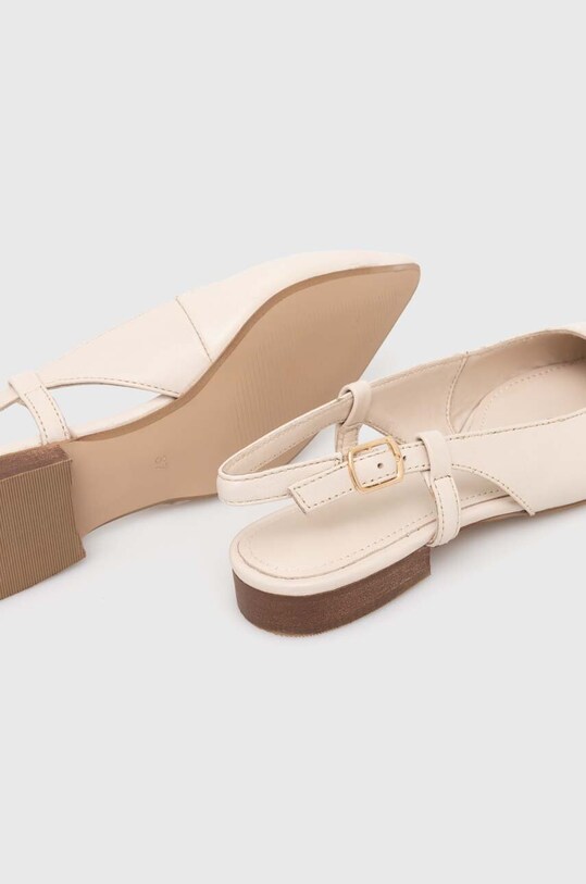 Obuwie Answear Lab baleriny skórzane SE24394.HWK beżowy